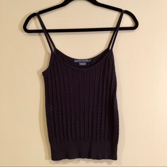Ralph Lauren // Navy Sweater Top - Picture 1 of 3